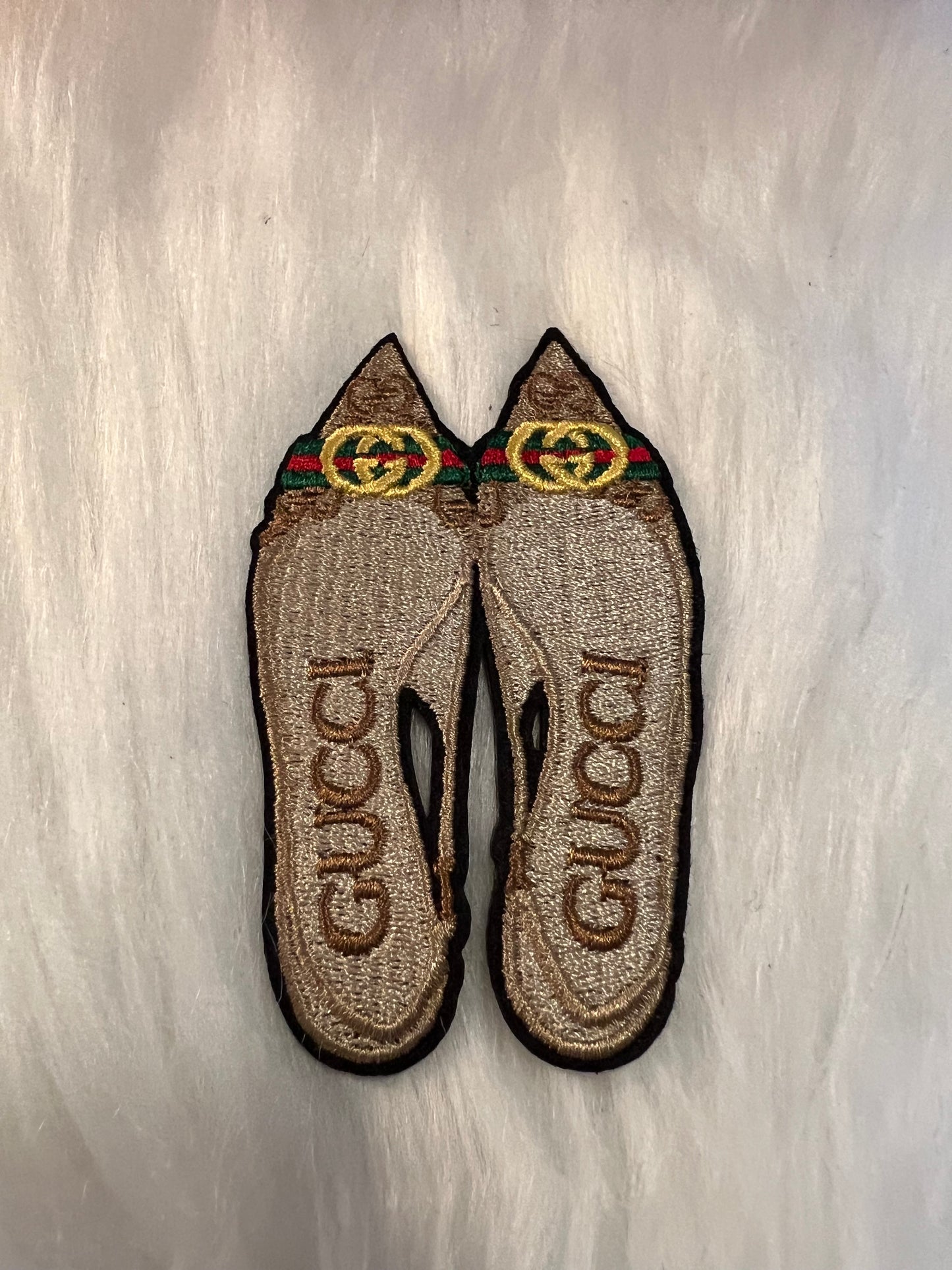 GG tan shoes