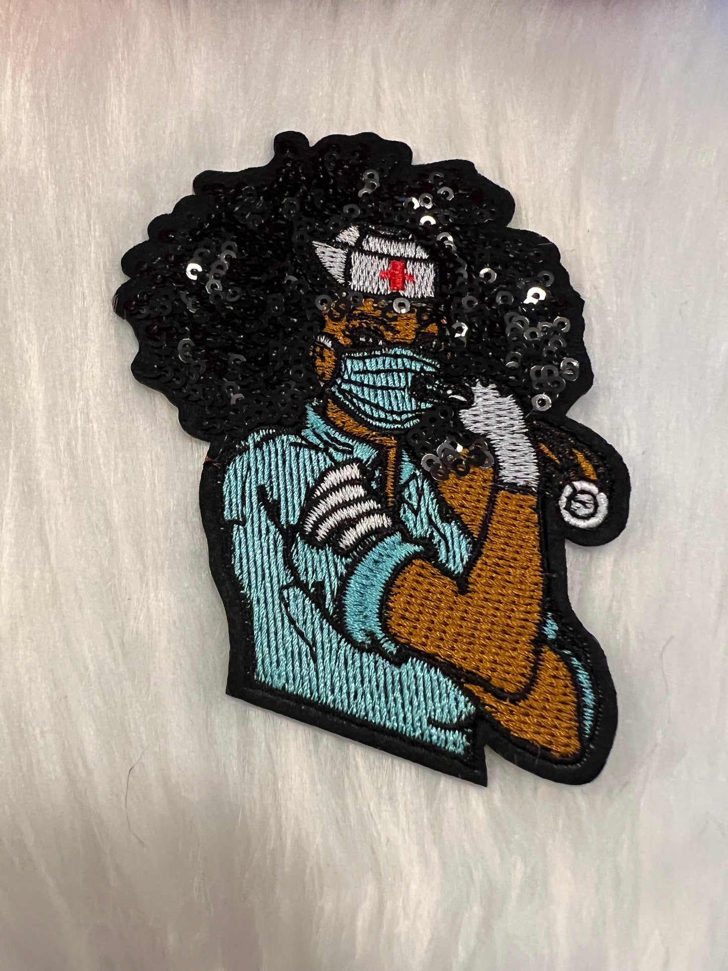 Black hair sequin nurse