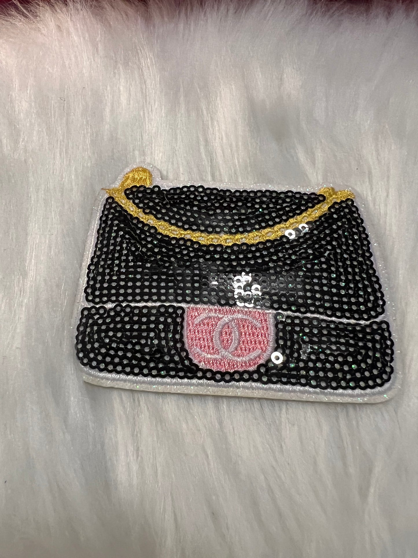 Black Sequin CC purse