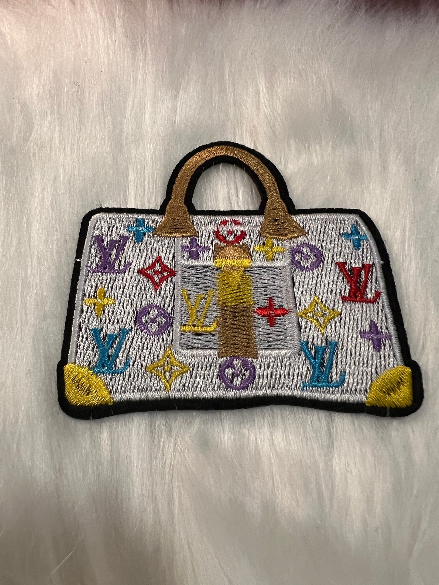 White Colorful LuLu purse