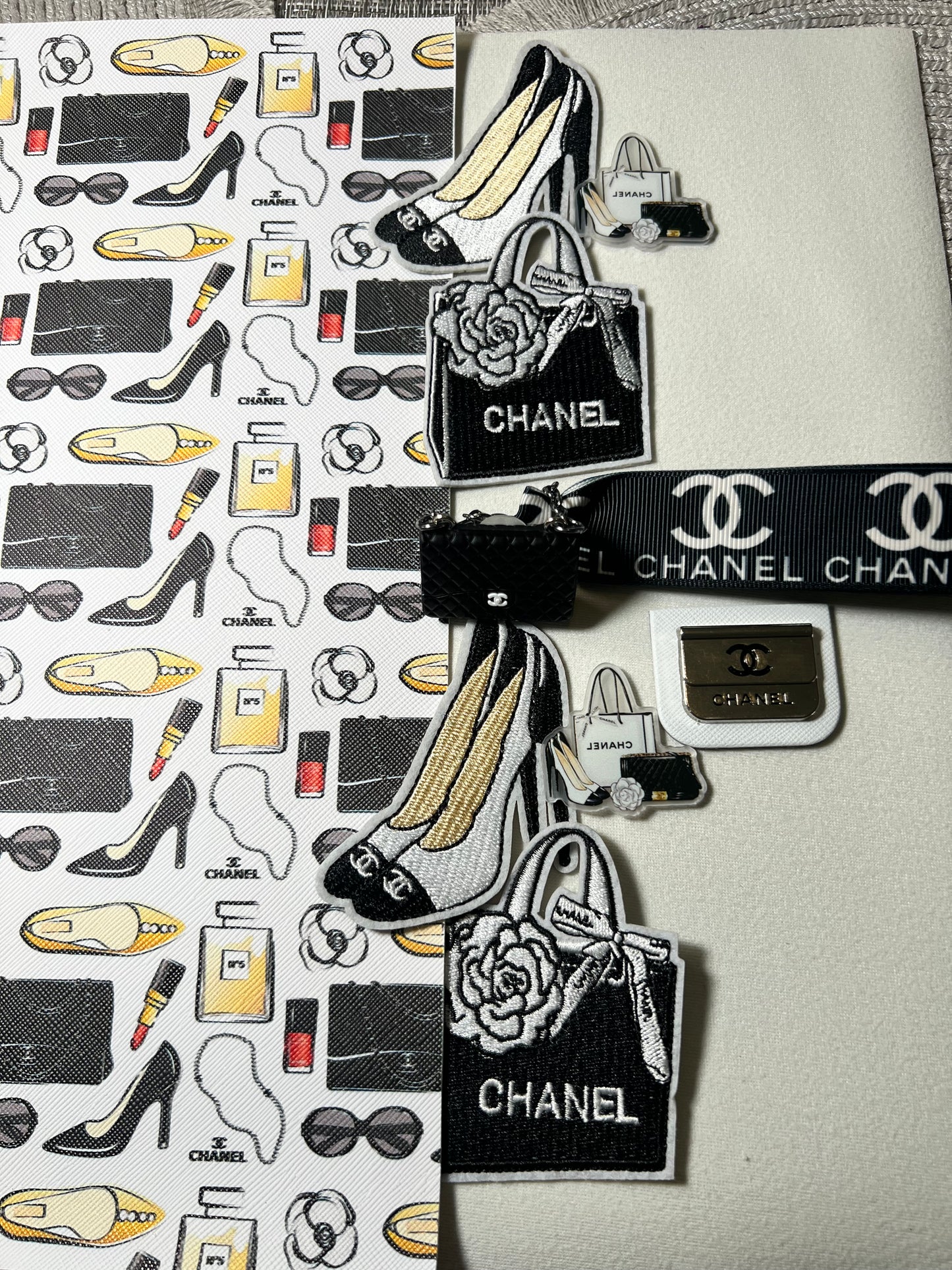 🖤 Classic Black & White Glam Patch Bundle