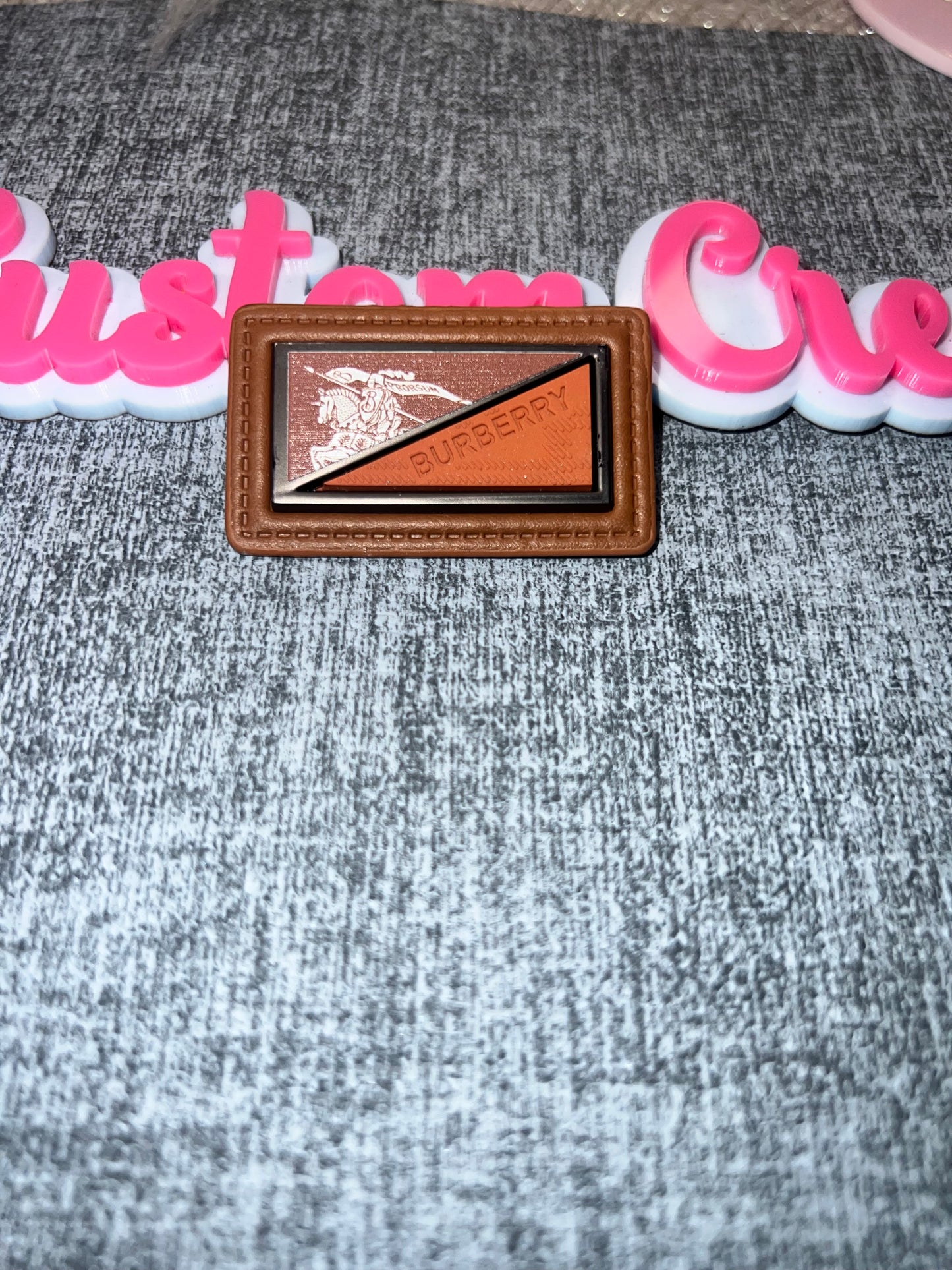 Tan Faux Leather Rectangle Patch Tag – Craft Accessory