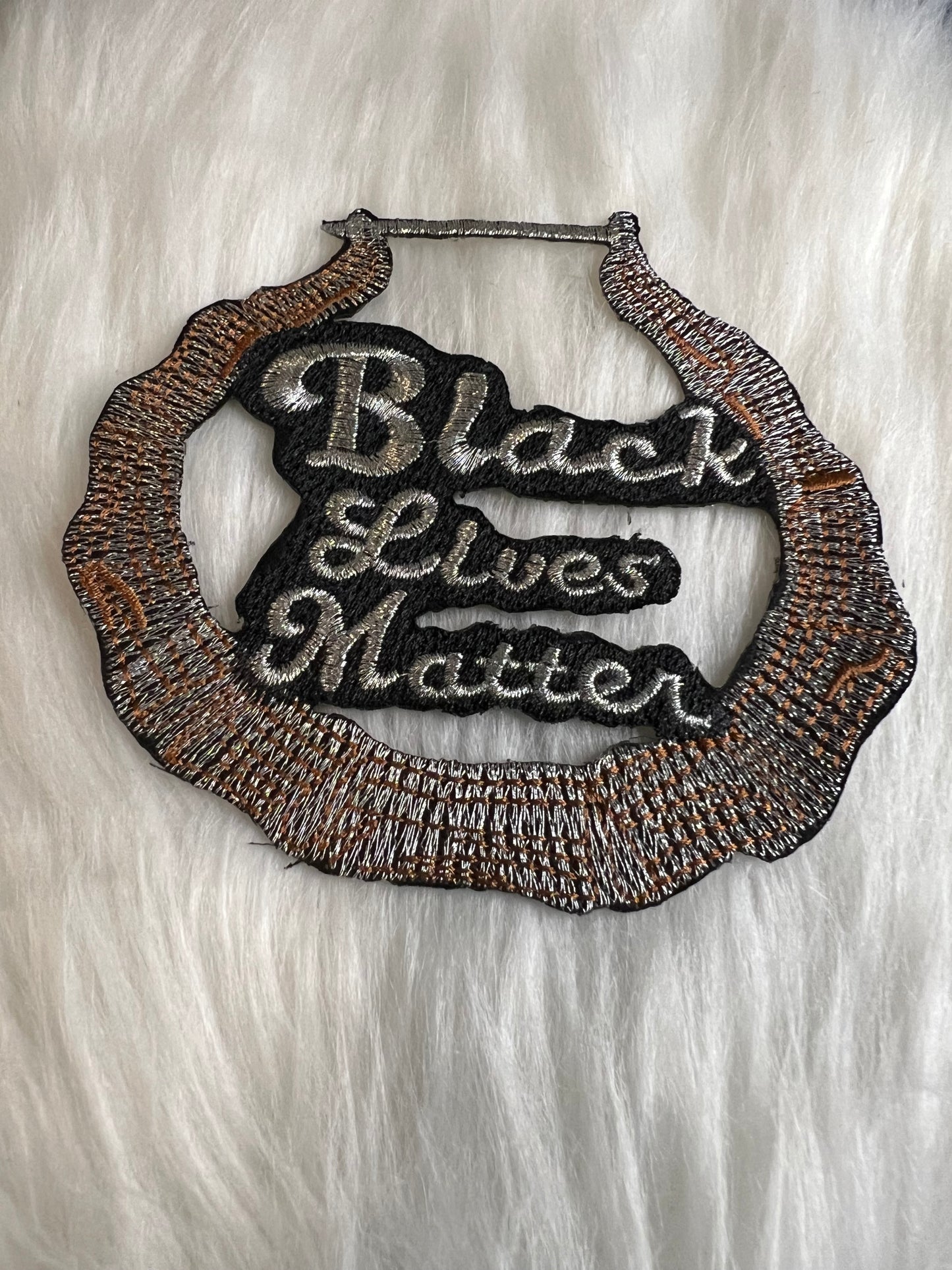 Silver Earring Black Lives Matter