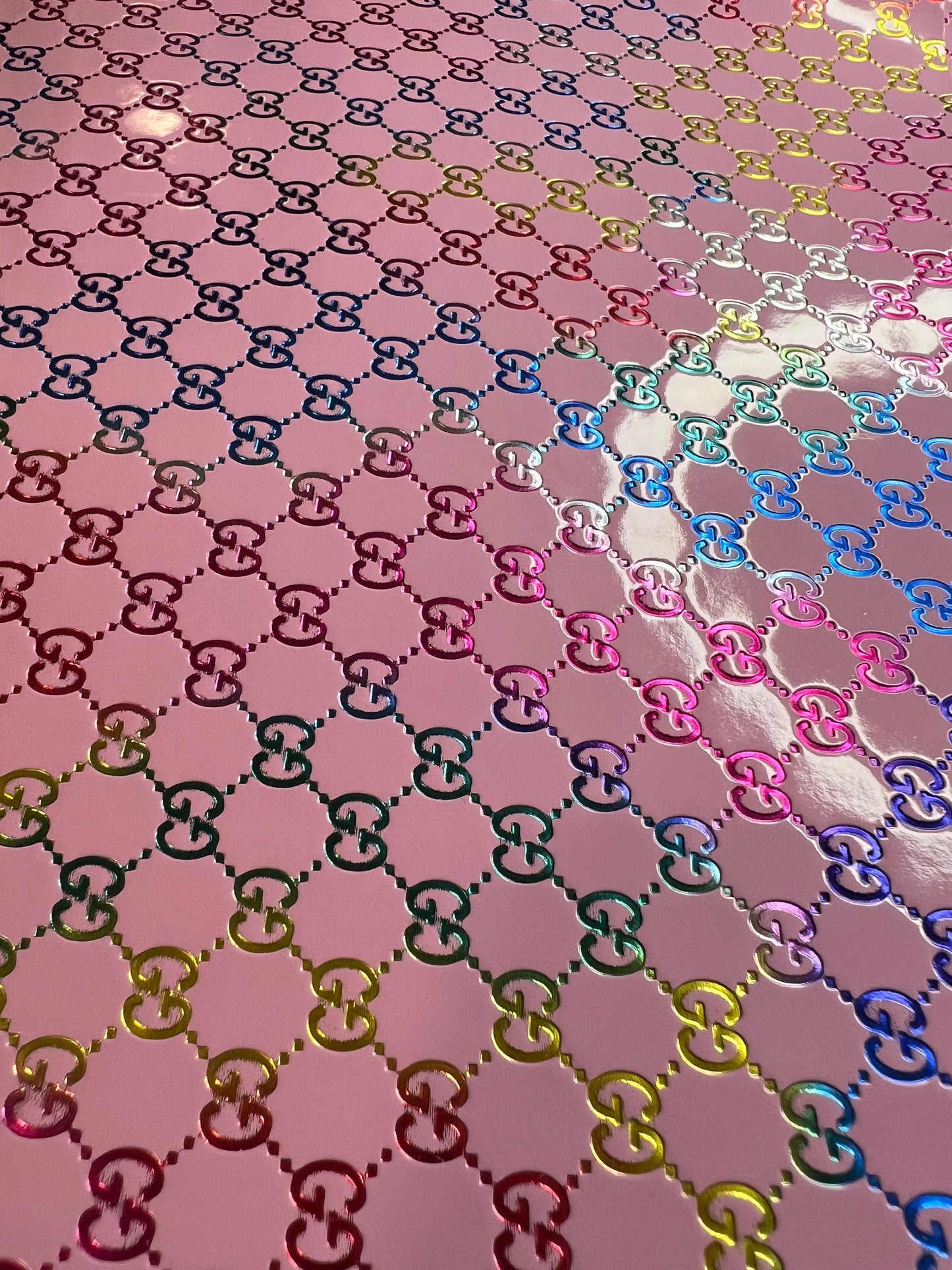 Pink Colorful GG Embossed