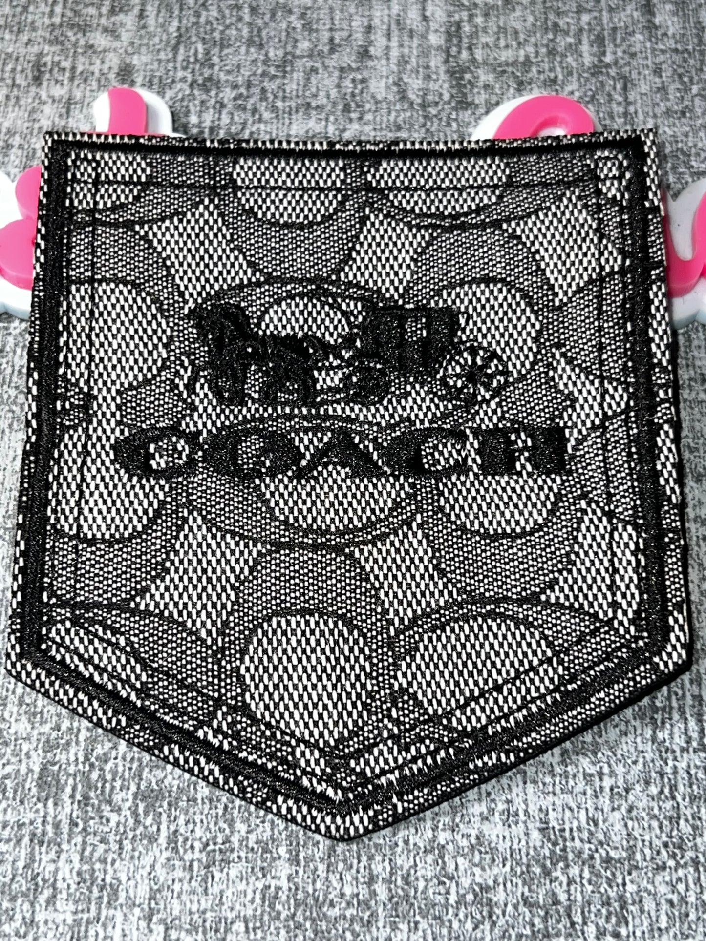 Monogram Pocket Style Patch – Fashion Applique – Approx. 4 Inches