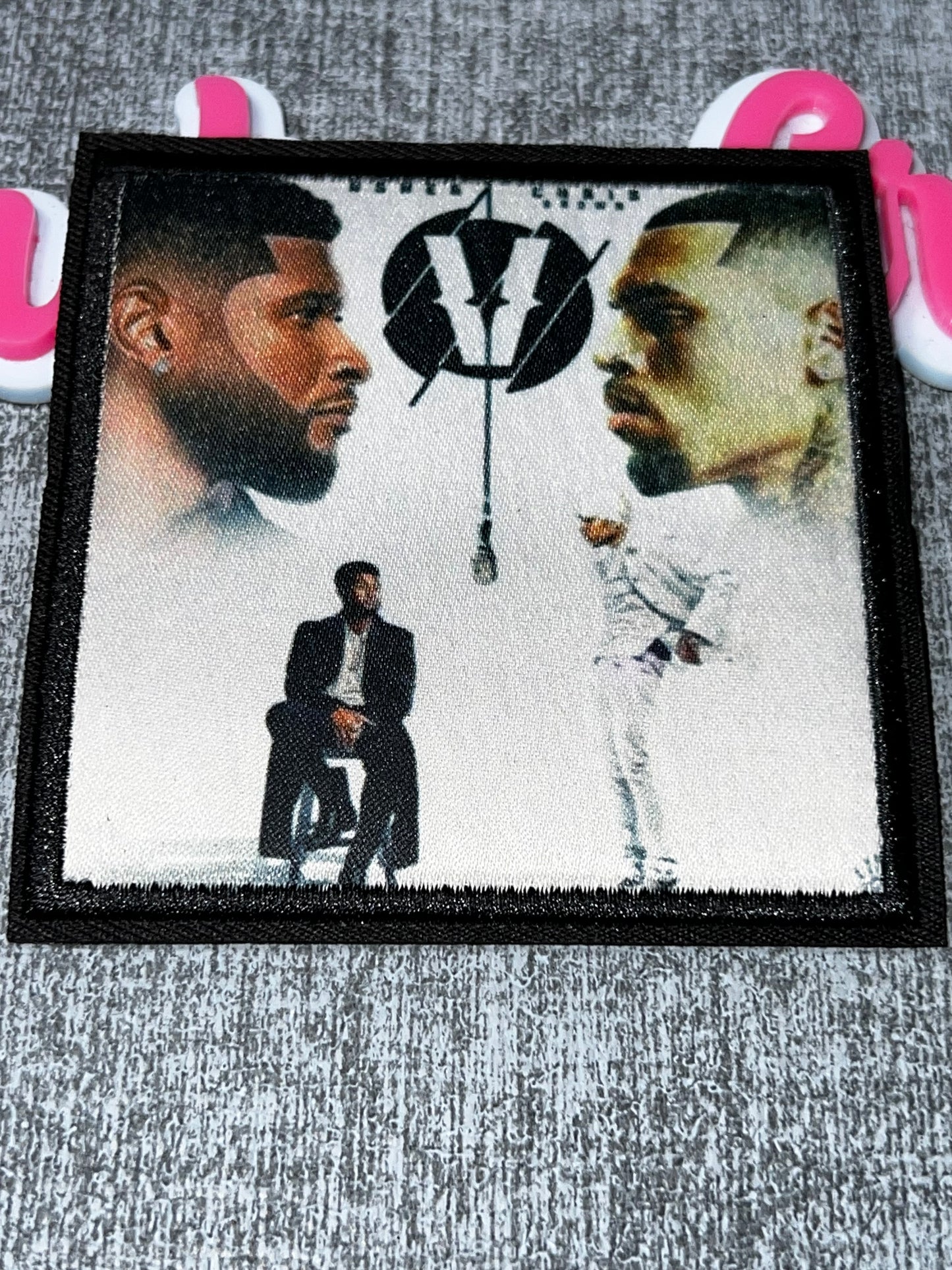 R&B Face Off Graphic Patch – Music Tour Iron On Patch – Approx. 4x5 Inches