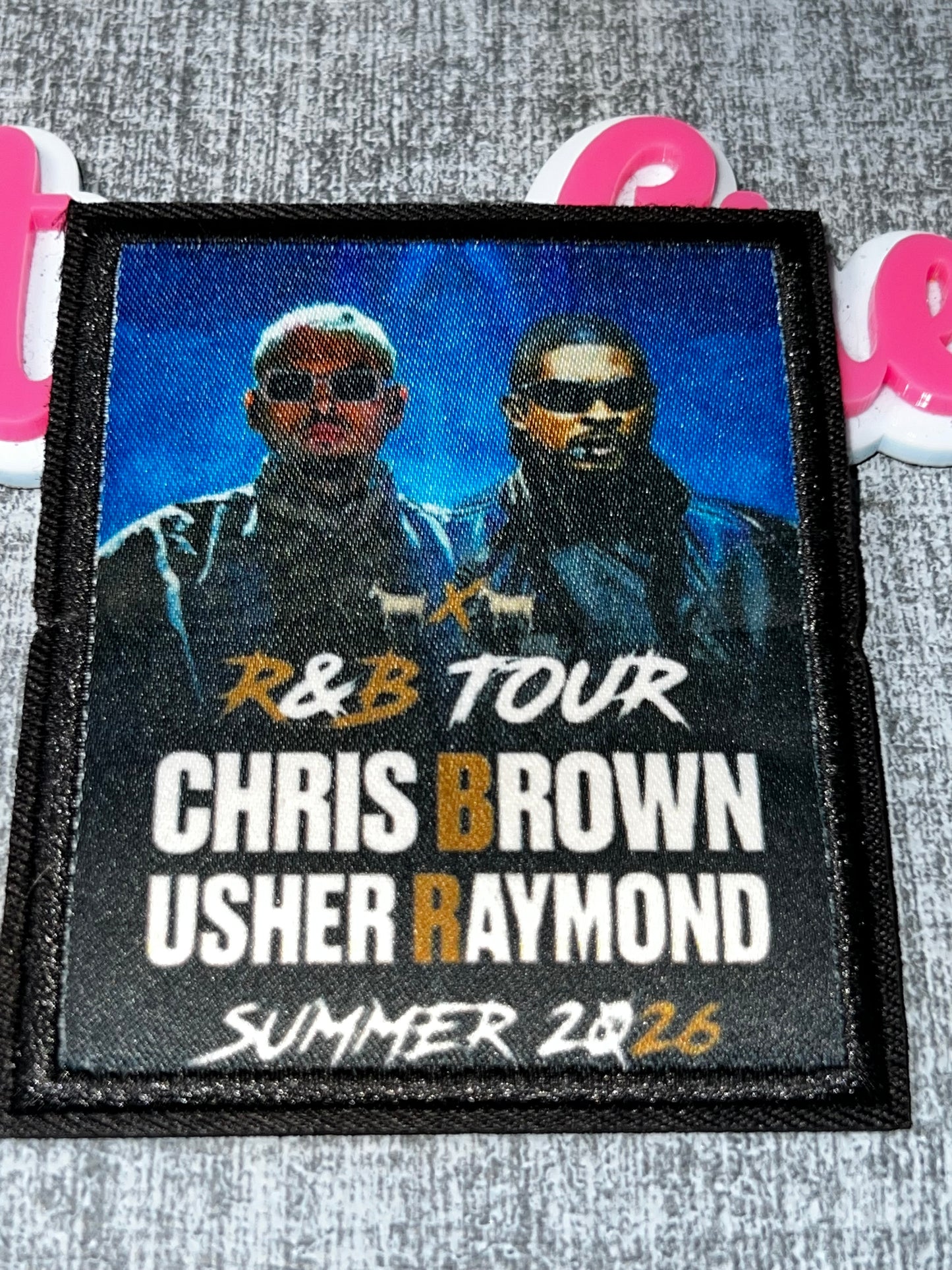 R&B Tour Graphic Patch Iron On Patch – Approx. 4x5 Inches