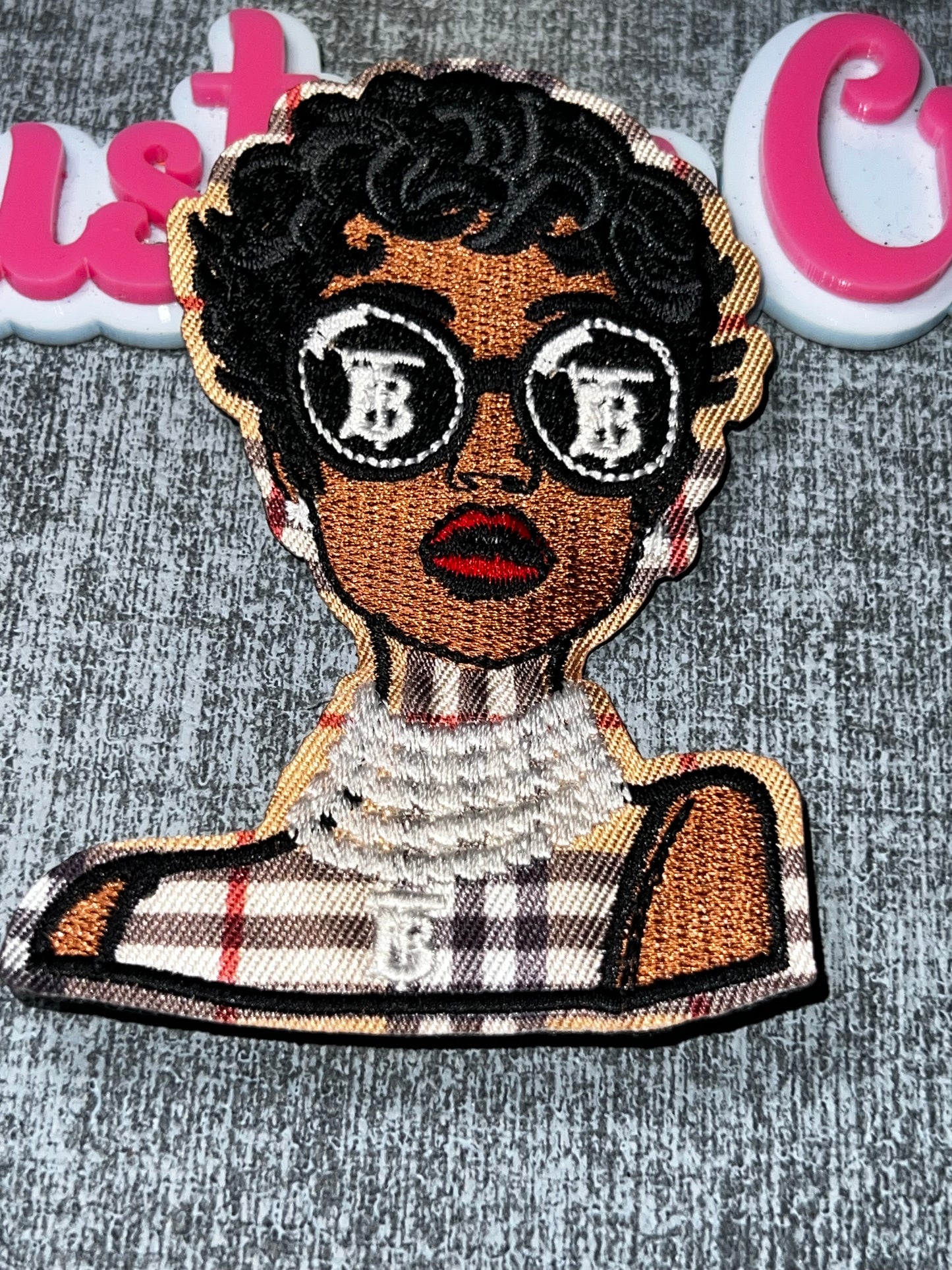 Fashion Girl Embroidered Patch – Designer Inspired Woman Applique
