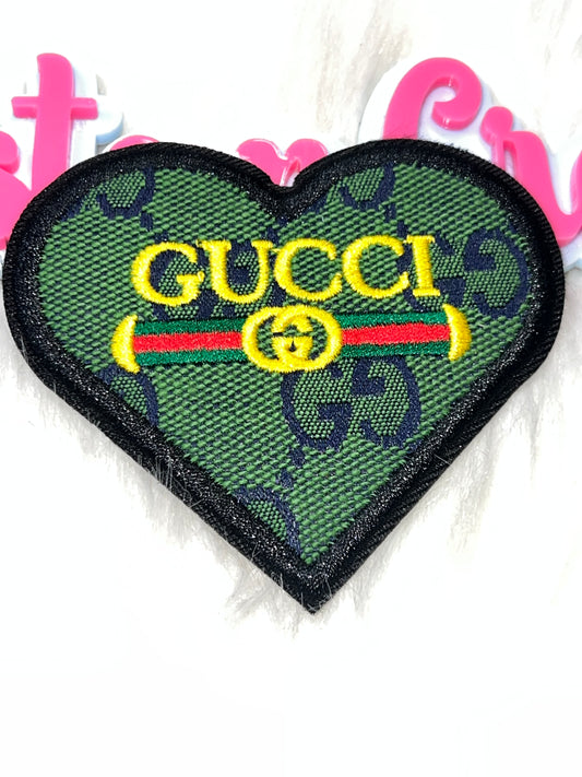 Green Heart Stripe Patch