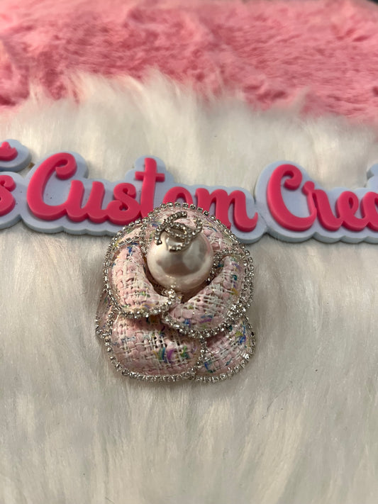 Pink Rose Brooch