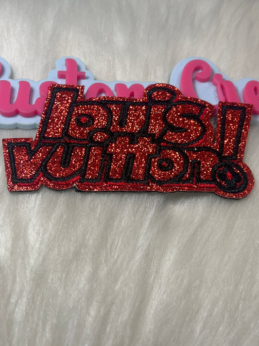 Red Glitter Statement Patch