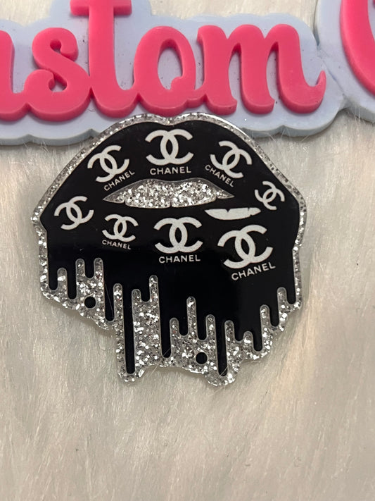 Black Dripping CC Lips