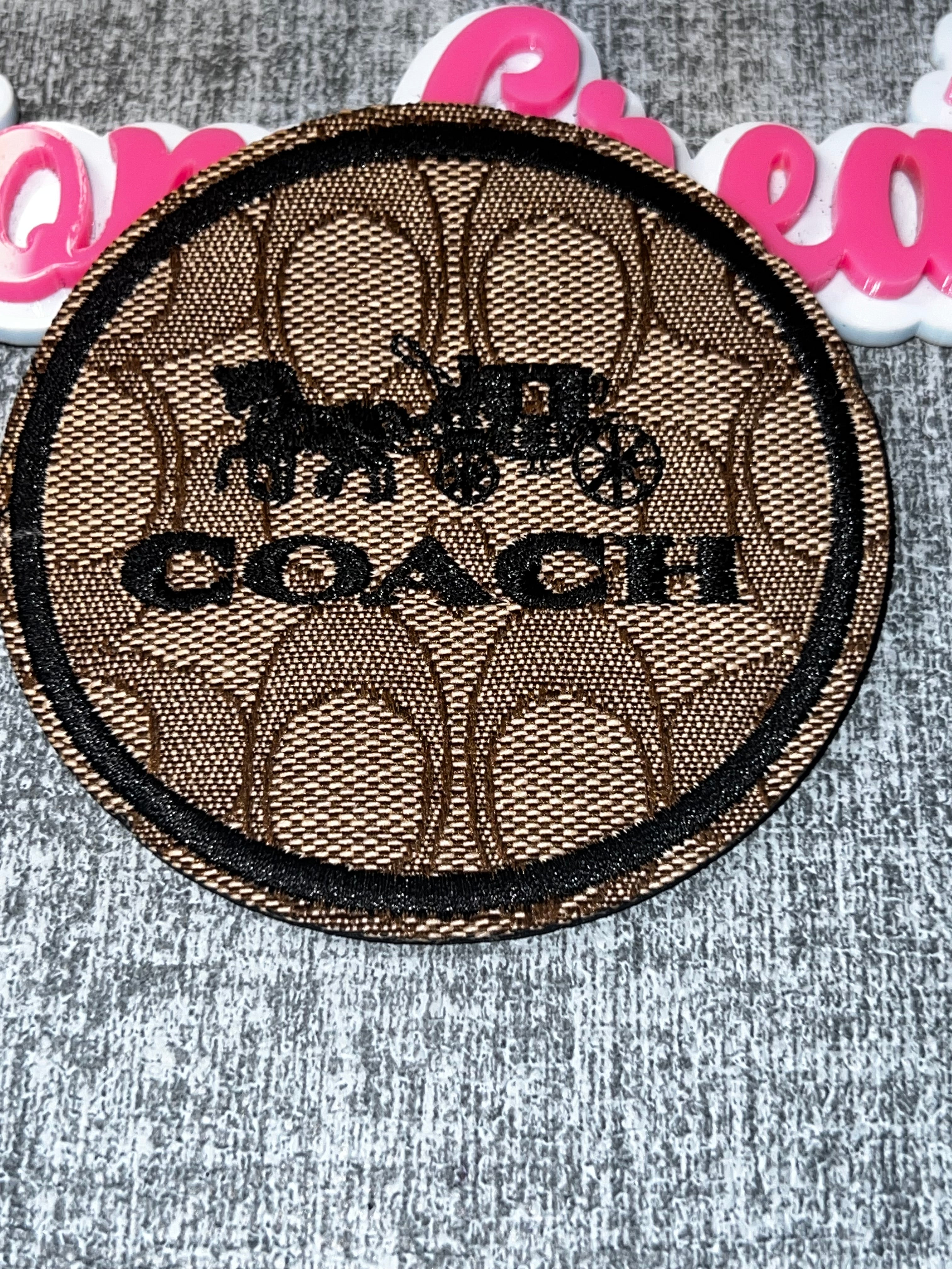 Circle Ribbon Patch Signature Monogram Circle Patch – Embroidered Applique – DT’s Custom ...