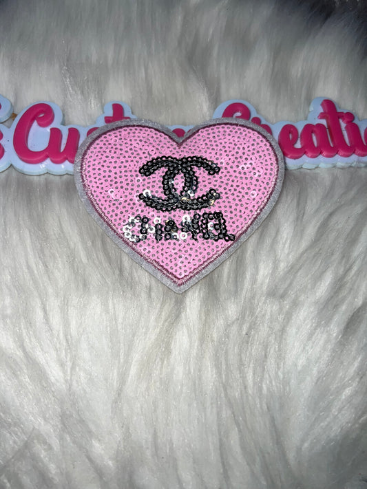 Pink CC Heart Mini Patch