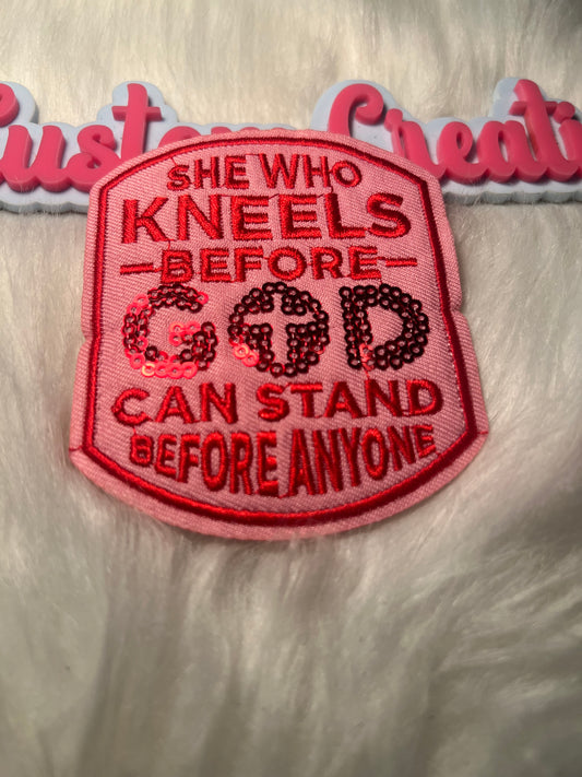Sequin She who Kneels before God Religion
