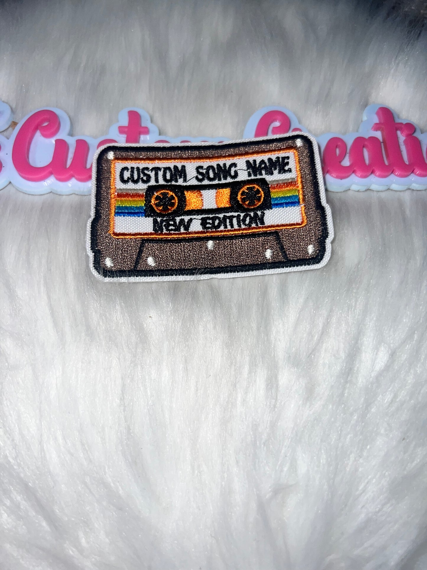 NE Custom Cassette Patch – Personalized Music Iron-On Patch