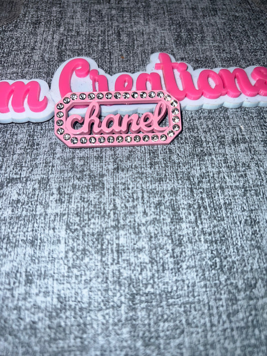 Light Pink Rhinestone Script Bar Charm – Luxe Statement Charm