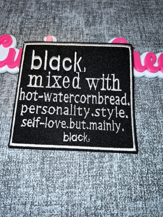 Statement Text Iron-On Patch – Cultural Expression Embroidered Patch