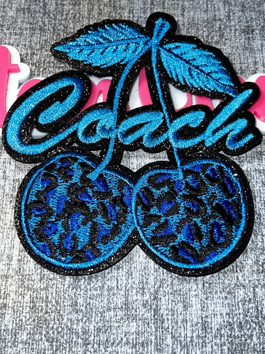 Blue Cherry Embroidered Patch – Fashion Applique