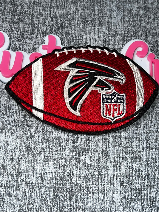 Embroidered Iron-On Patch | Red Black Sports Appliqué