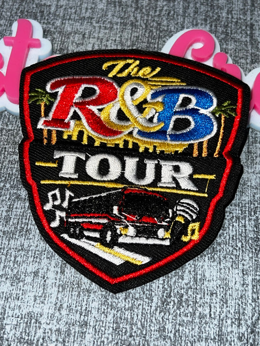 Retro R&B Tour Embroidered Patch – Music Style Applique