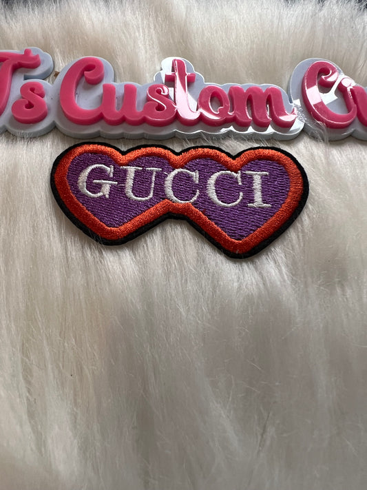 Red Purple double GG heart