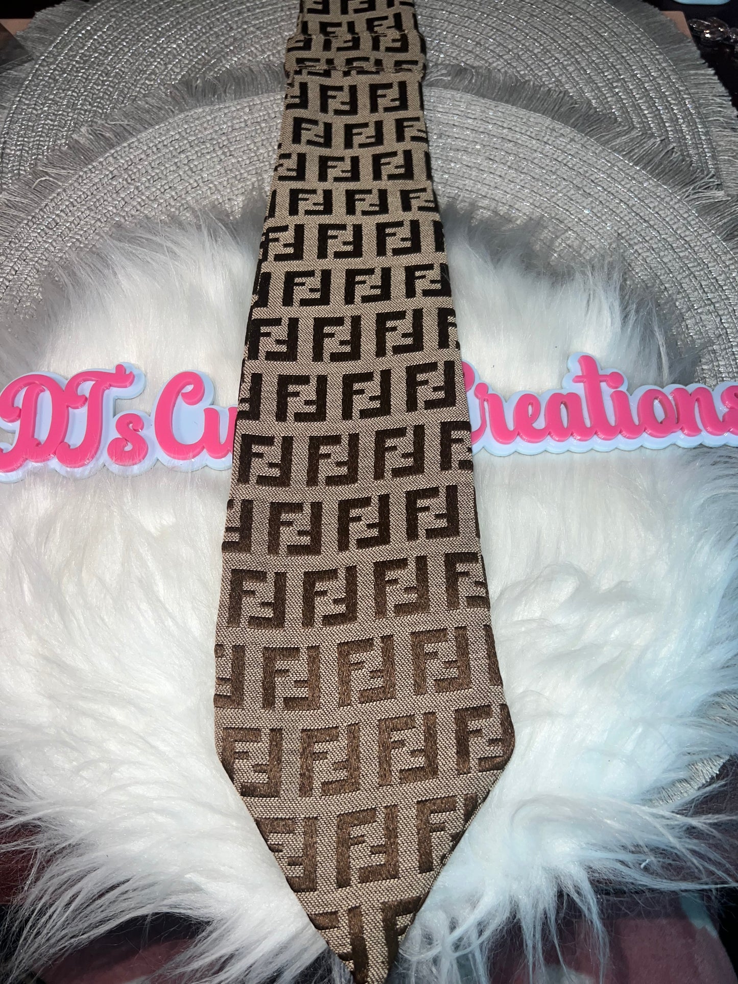 🤎✨ Classic Brown FF Designer-Inspired Tie