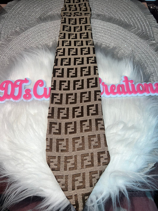 🤎✨ Classic Brown FF Designer-Inspired Tie