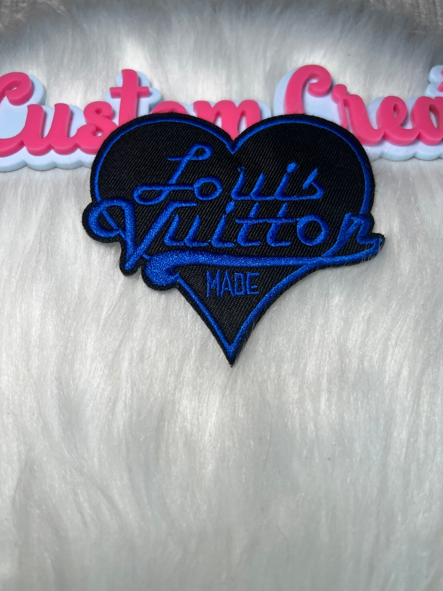 💙 Blue Heart LV Iron-On Patch