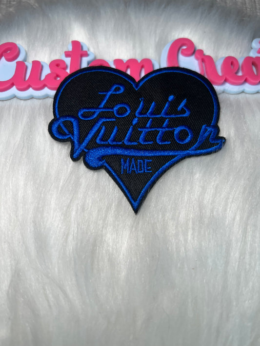 💙 Blue Heart LV Iron-On Patch