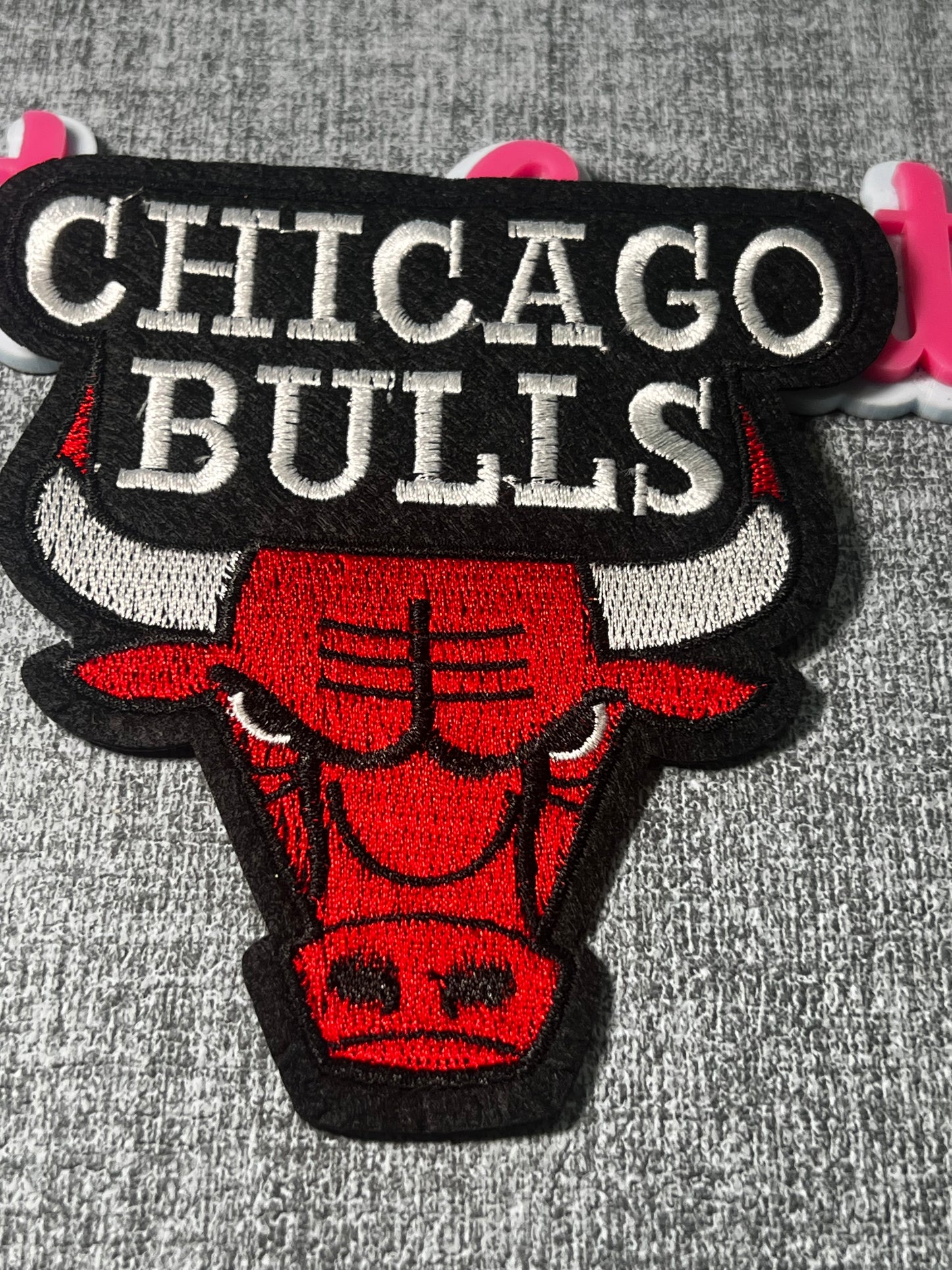 Embroidered Iron-On Patch | Red Bull Head Appliqué