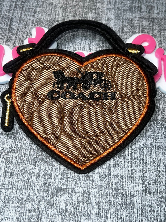 Heart Handbag Embroidered Iron-On Patch | Fashion Appliqué