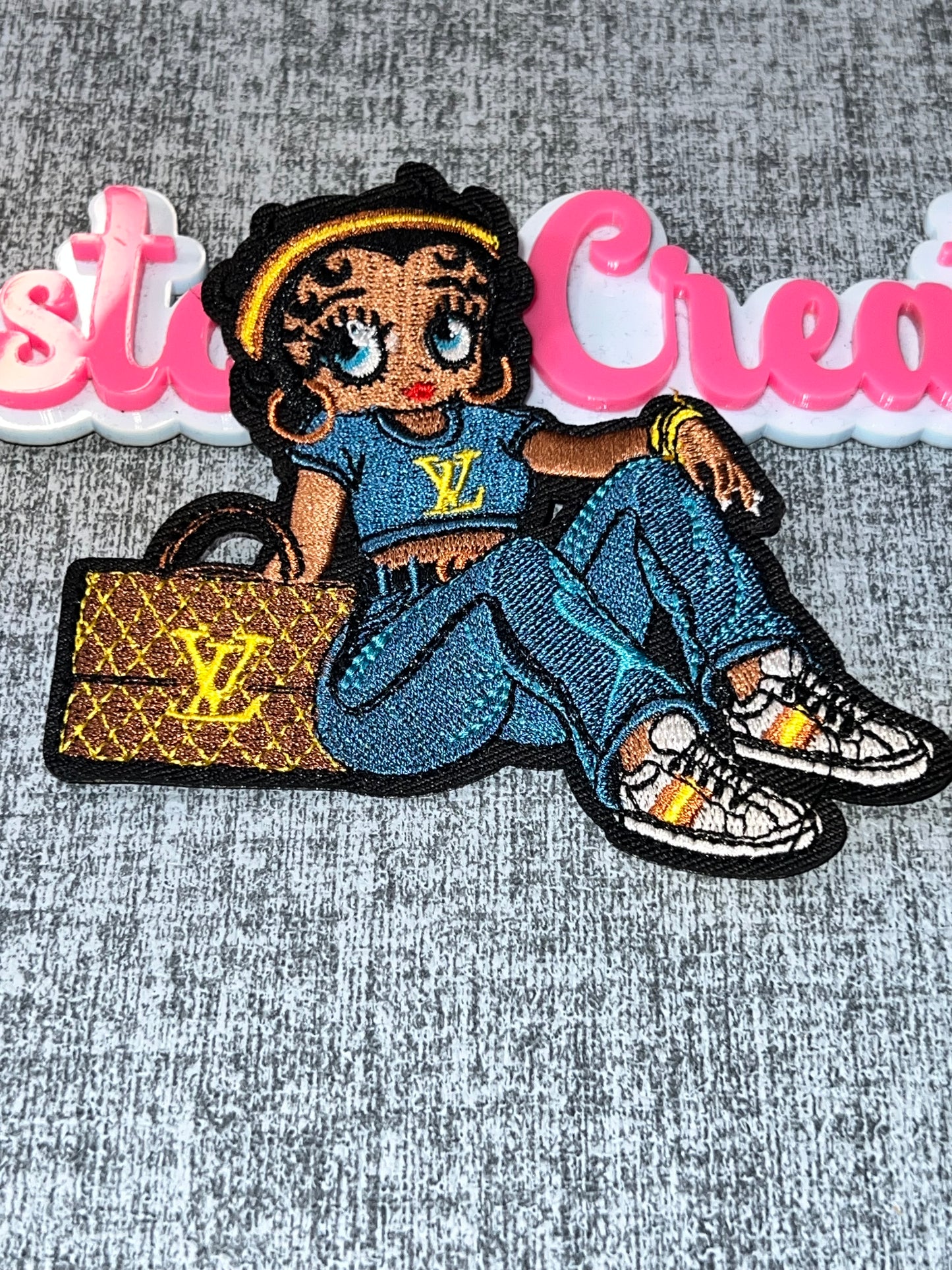 Luxury Girl Statement Iron-On Patch – Embroidered Patch for DIY Crafts