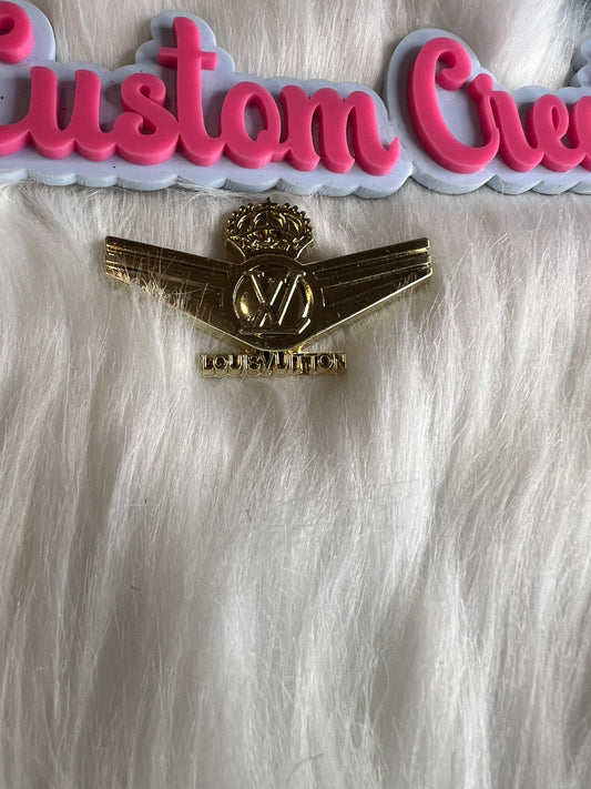 Gold LV Wing Brooch