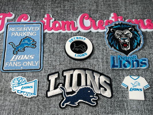 Blue Fan Embroidered Patch Bundle