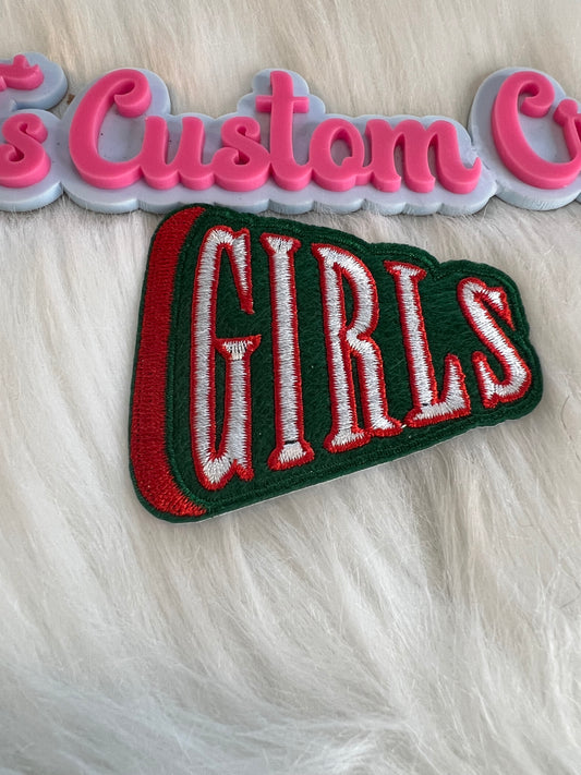 Green Red White Cheer Girls
