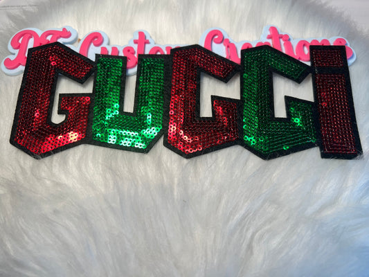Sequin Red Green GG