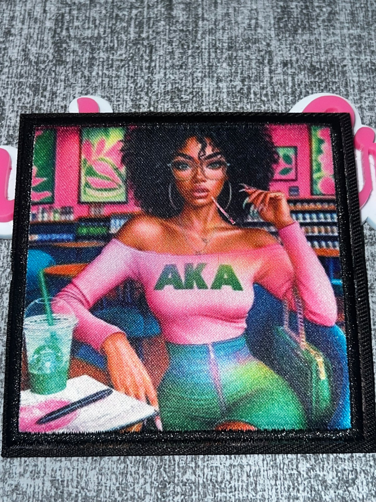 AKA Fashion Girl Printed Patch – Sorority Style Applique