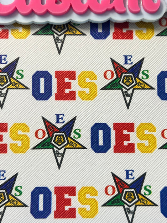 Colorful Star OES Letter Faux Leather Sheet – 9x12