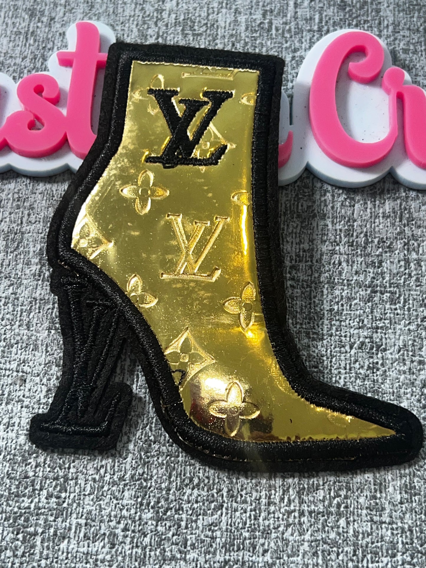Gold High Heel Embroidered Patch – Fashion Iron On Applique