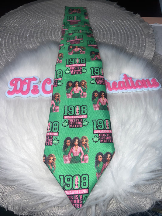 💚 Alpha Kappa Alpha “1908 – This Is a Serious Matter” Tie