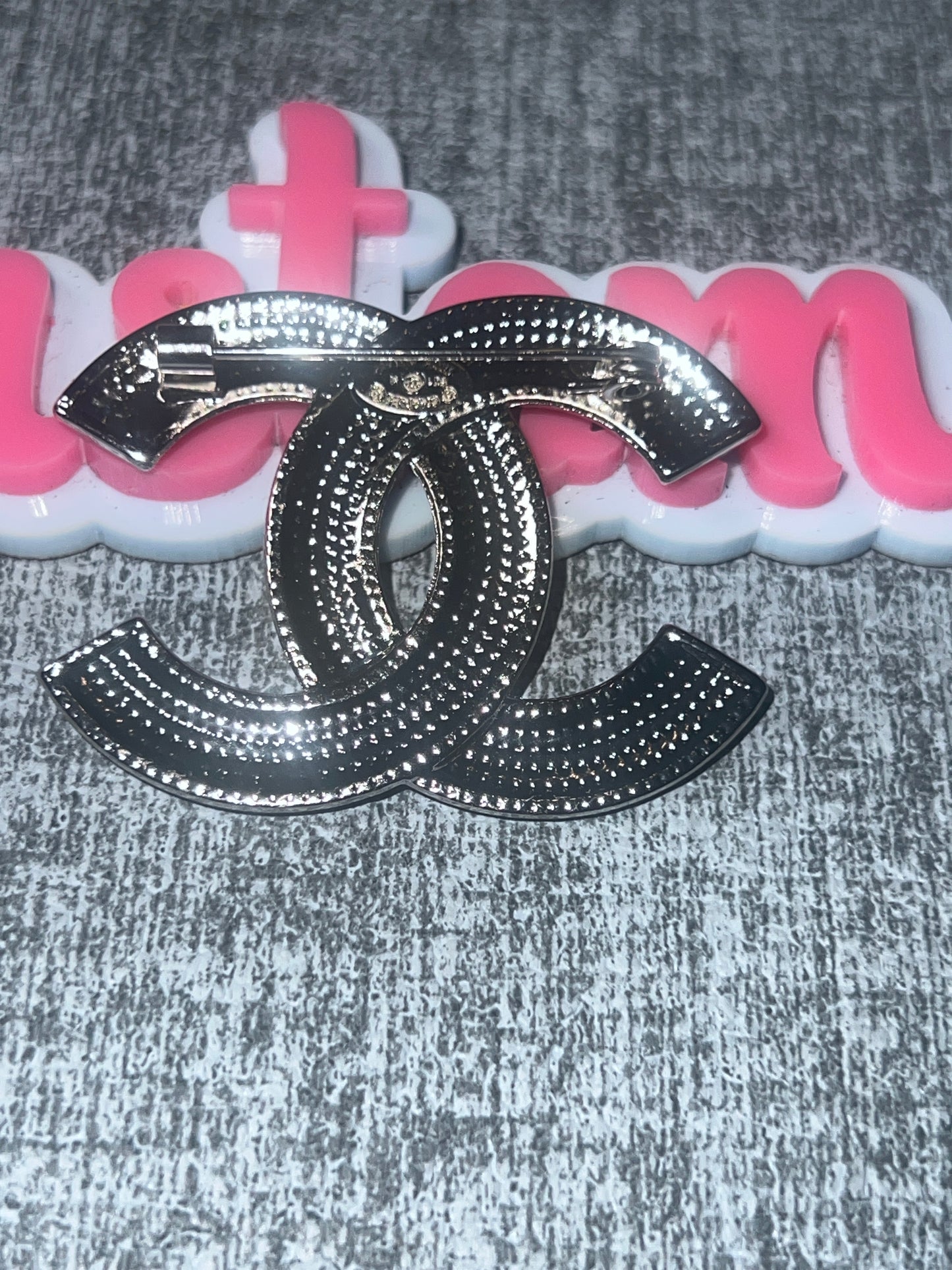 Black & Silver Crystal Glam Fashion Brooch Pin
