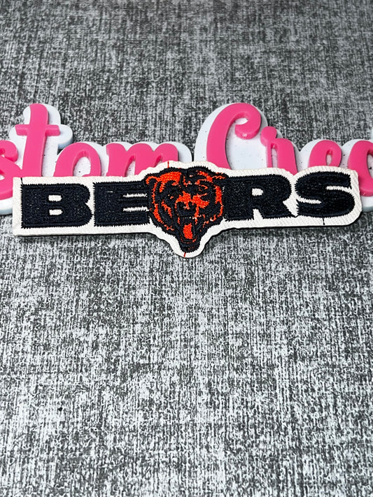 Bear Word Embroidered Iron-On Patch