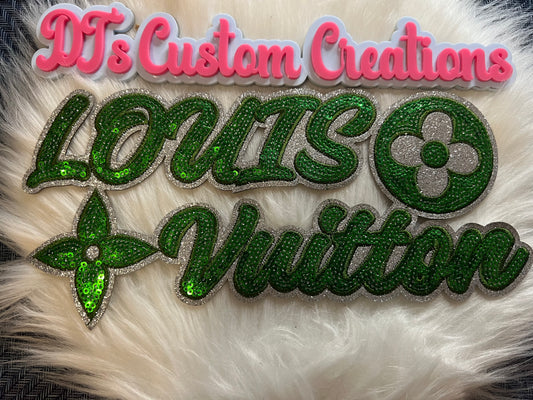 Sequin Green Silver LV