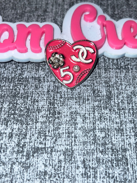 Pink Multi-Detail Heart Charm – Luxe Statement Charm