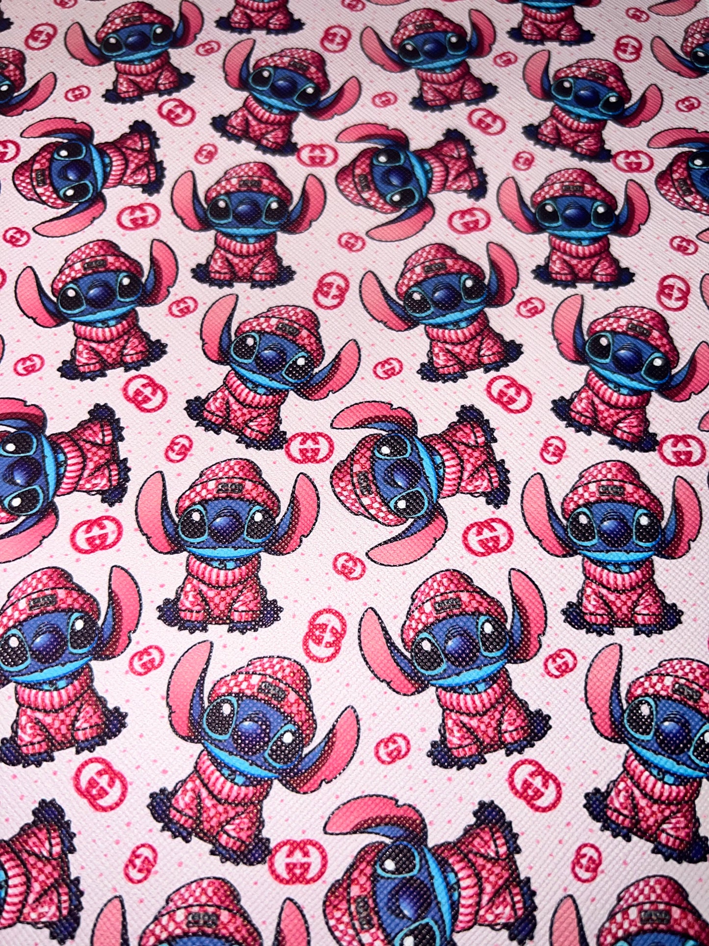 PINK STITCH Faux Leather
