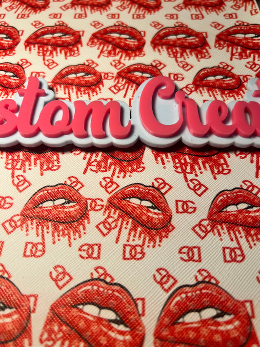 Red Dripping Lips Faux Leather Sheet 9x12 – Faux Leather for Bows, Earrings & DIY Crafts