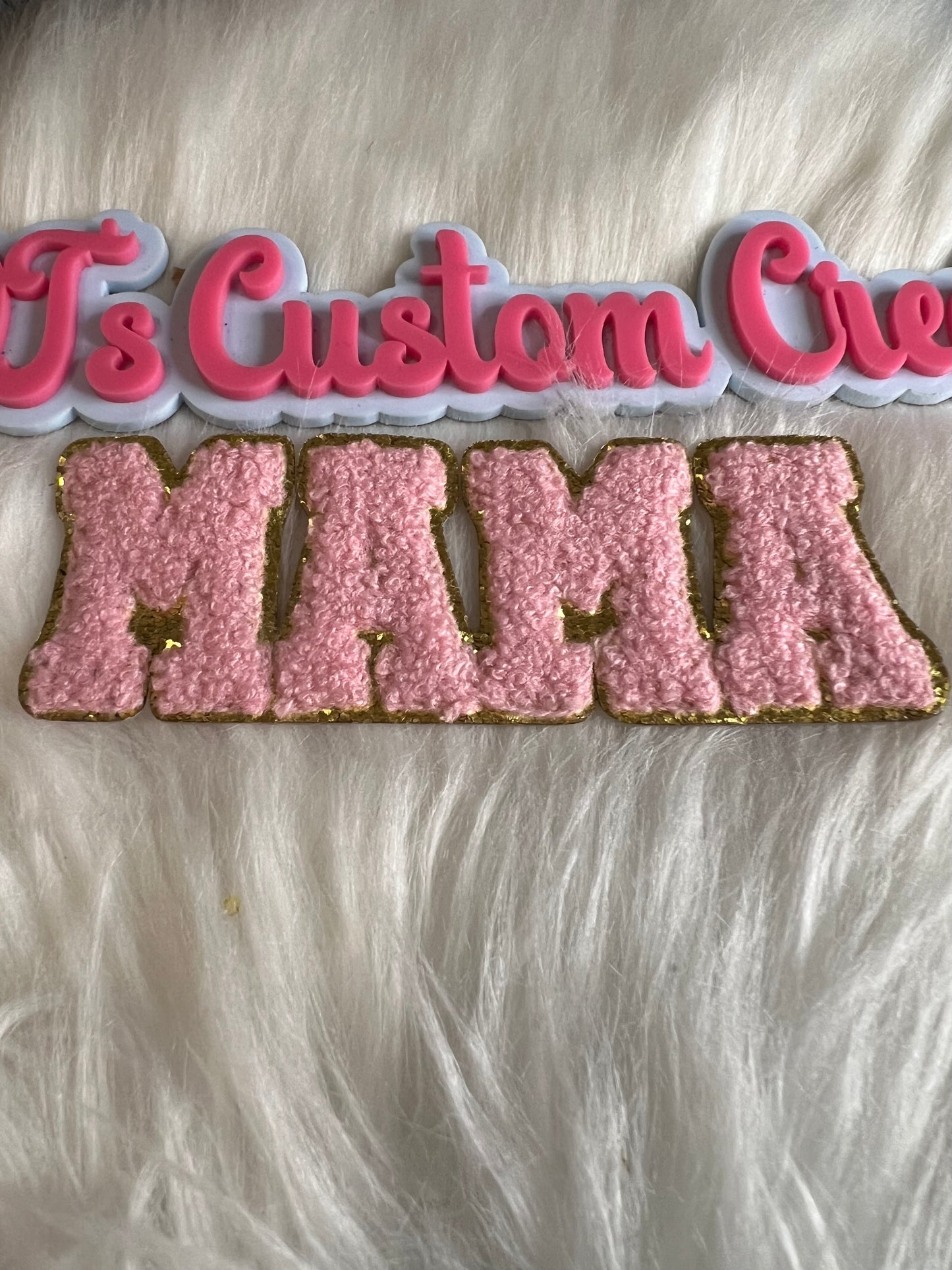 Fluffy Pink Mama trim Gold