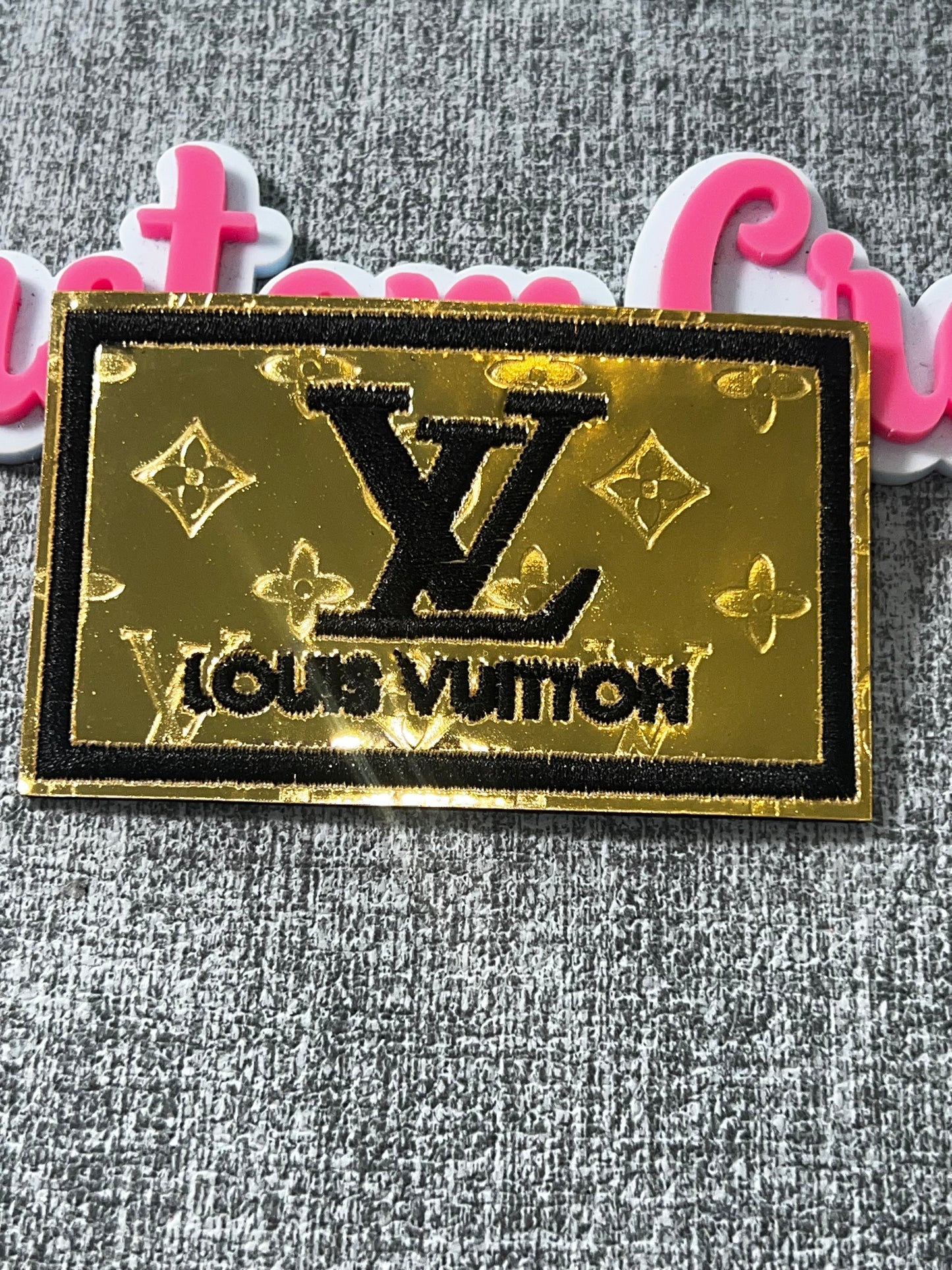 Gold Monogram Style Embroidered Patch – Fashion Iron On Applique