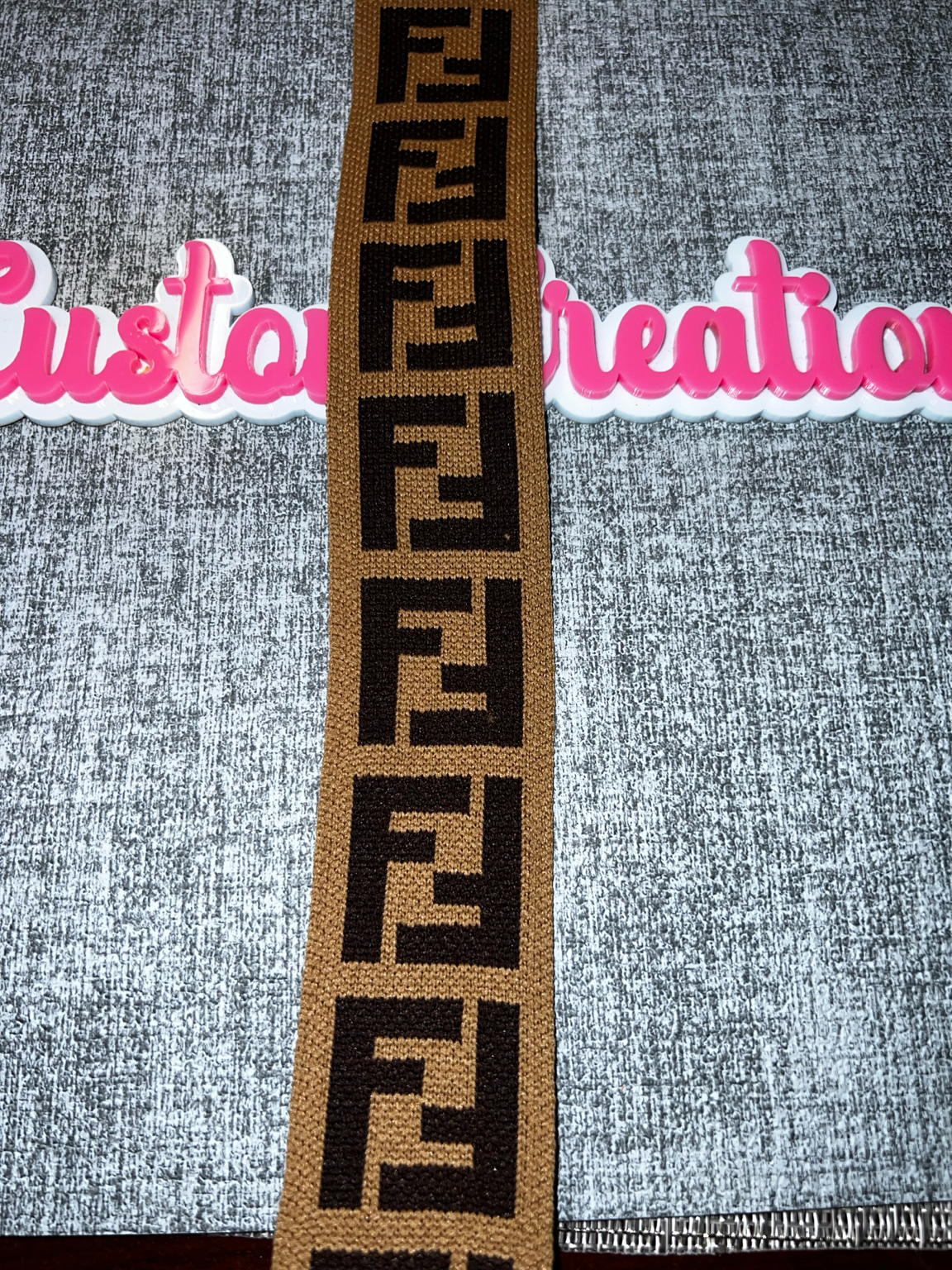 Brown Geometric Pattern Trim Ribbon – Woven Fashion Craft Trim 1.5 Inch Wide